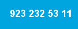 923 232 53 11 923 232 53 11